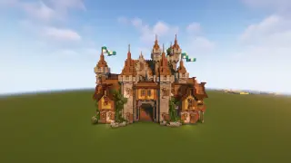 image of Minecraft Overgrown Survival Castle (Full Interior) by BiggyDiggy7 Minecraft litematic
