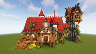 Combination Villager Breeder, Curing Station, and Trading Hall in Big House