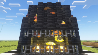 Tall Deepslate Fireplace