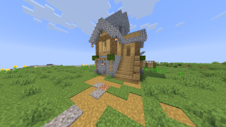 Small cute castle house