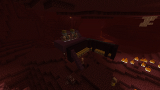 piglin trading area with sorting system