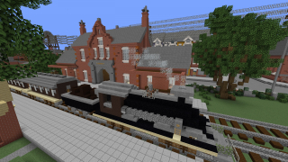 Railway Station with Train