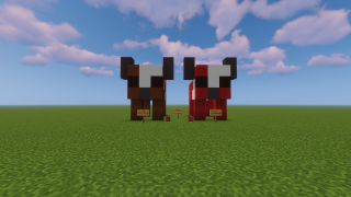 Best friends Mooshroom cows