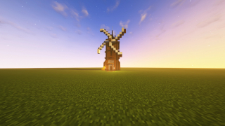 Medieval Windmill with Interior
