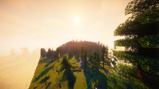 trees and moutain