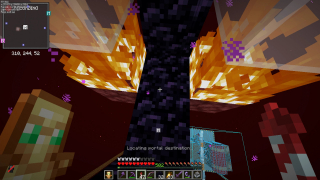 Chunk loader (place fire around the portal on the other side)