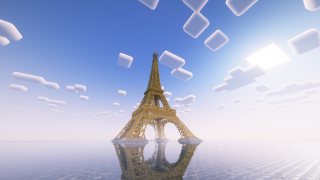 GOLDEN EIFFEL TOWER MINECRAFT 