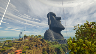 Moai Easter Island Stone Statue Head