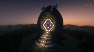 Minecraft Dragon Egg Nether Portal Statue