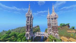 Pale garden bridge ( Litematica + WorldEdit )