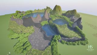 Azores Terrain Map - Realistic volcano Islands Biome CUSTOM -HeldoryaStudio