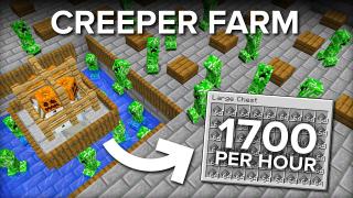 Shulkercraft Minecraft Creeper Farm - No Cats, No Redstone - 1700+ Gunpowder Per Hour!