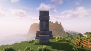 Stone Villager Statue