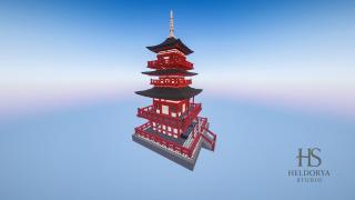Japanese Temple | Pagoda - Realistic (BIG) - Heldorya Studio