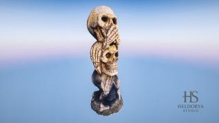 Skulls Statue | Giant Skulls | Ultra-Detailed Gothic Monument for Minecraft