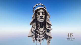 Gothic Fallen Angel Statue | Giant Fallen Angel | Ultra-Detailed Gothic Monument for Minecraft