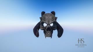Demon Skull | Giant Realistic Statue | Gothic Monument | Dark Sculpture