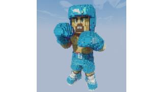 Blue Boxer Statue