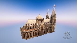 Cathedral da Sé de São Paulo Realistic Monumental Map (Java world download | Schem & Litematic)