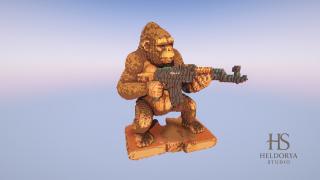 Armed Gorilla Statue