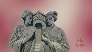 Japanese Epic Monument - Geishas