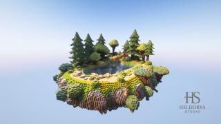 Floating Natural Island - Sky Island - Terrain Map