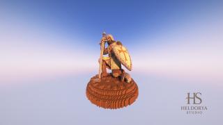Knight Templar Diorama – Medieval Crusader Statue