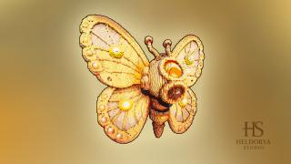 Steampunk Butterfly Statue - Futuristic