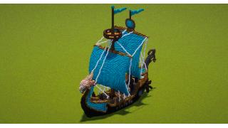 Cyan Fantasy Ship