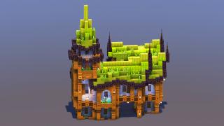 Green Medieval Fantasy House
