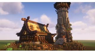 Medieval Townhall with Watchtower