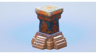 Aztec Stone Column