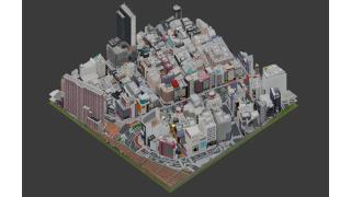 Shinjuku, Tokyo, Japan 1:1, 35°41'37''N 139°42'01''E, 450x450 Blocks Modern City Map