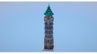 Cyan Medieval Tower