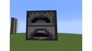 big furnace with auto smelter and carpet, lava bucket, and bamboo farm for fuel