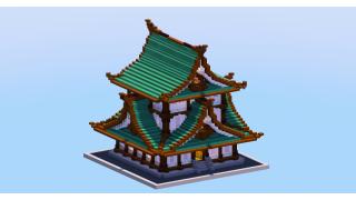 Dark Prismarine Japanese Temple