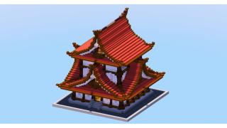 Red Japanese Temple