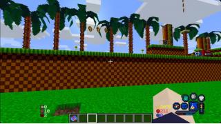 sonic 1 1991 green Hill zone Act 1 in minecraft