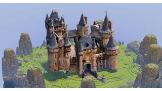 Blue Medieval Castle