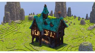 Blue Medieval House