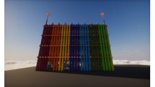 colorful parking garage