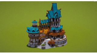 Cyan Medieval Outpost