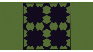 Obsidian square with spikes