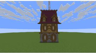 Purple roof house