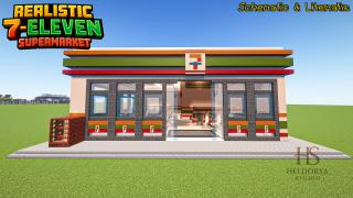 7-Eleven Supermarket 🏪 | Realistic Minecraft Build with Full Interior