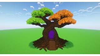 Minecraft Seasonal Bonsai Nether Portal