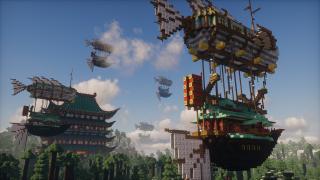 Fantasy Steampunk Airship