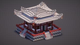 Small Gray Japanese Pagoda