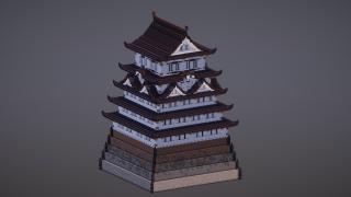 Black Japanese Castle