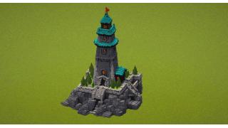 Cyan Lighthouse Tower